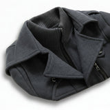 Men Winter Coat Blend Insulated Long Trench Jacket
