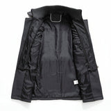 Men Winter Coat Blend Insulated Long Trench Jacket