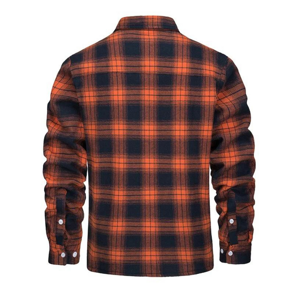 Arvid – Fleece-Lined Men's Plaid Jacket