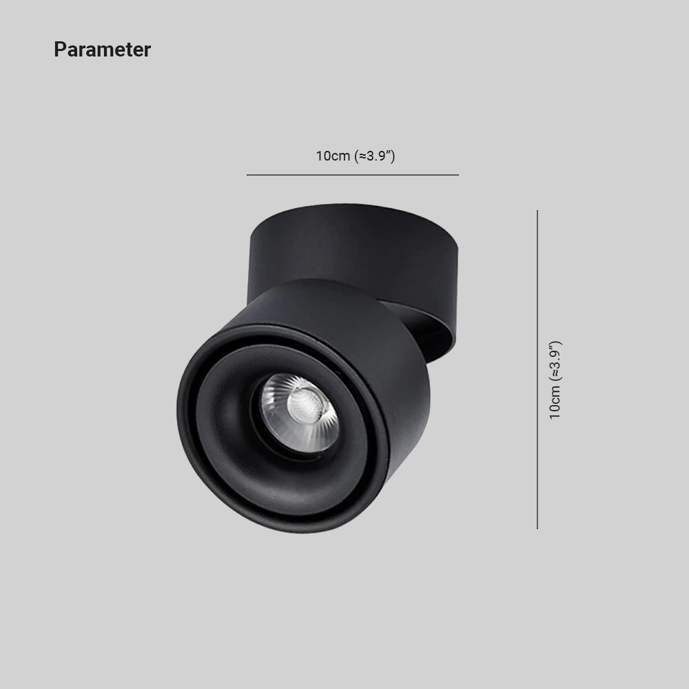 LED Ceiling Spotlight – Adjustable Swivel, 10W & Black or White Metal