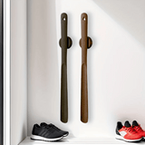 Magnetic Wooden Shoe Horn – Ergonomic Long-Handle Shoehorn for Easy Wear