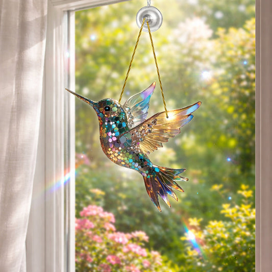 Hummingbird Suncatcher Wall Art – Window Hanging & Home Decor