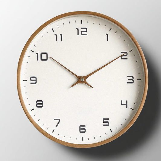 Wall Clock – Minimalist Wooden Design, Silent Quartz Movement & Home Display