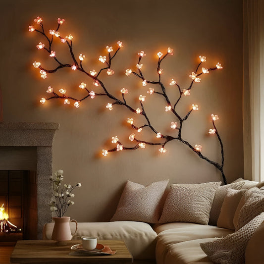 LED Branch Tree Light – Rustic Design, Wall Decor Accent & Warm Ambient Glow