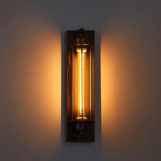 Vintage Wall Sconce – Metal Frame, LED Light & Wall-Mounted Design