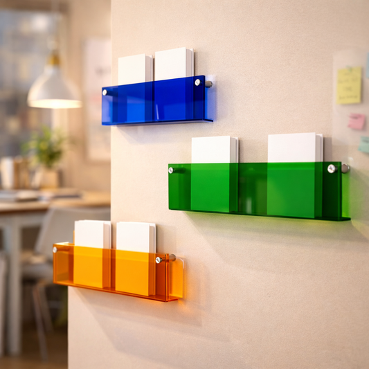 Acrylic Wall Shelf – Floating Storage, Magazine Display & Organizer