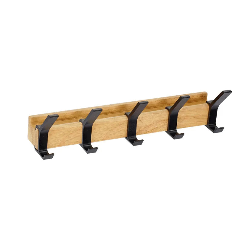 Enhanced Product Title: "Wandgarderobe mit 5 Doppelhaken – Stilvolle Holz- und Aluminium-Kombination für Flur und Eingangsbereich" 

This title includes keywords that enhance search visibility while providing a clearer description of the product's feature