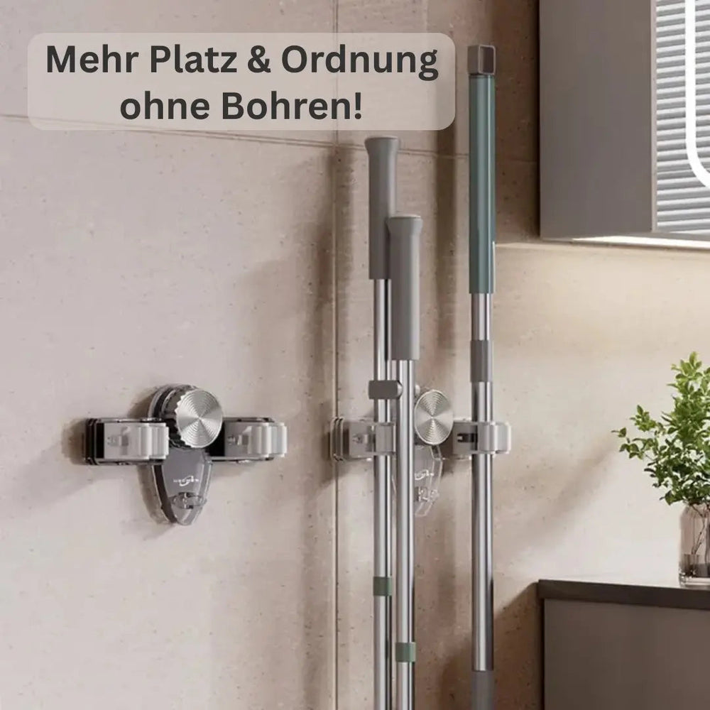 Optimized Product Title: **Platzsparender Besen- und Geräteständer – Einfache Montage ohne Bohren, Ideal für Ordnung und Stauraum**