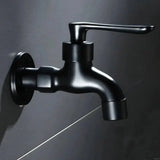 Black Brass Wall Faucet – Garden Tap, G1/2 Thread & Steel Lever