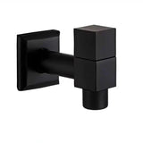 Black Brass Wall Faucet – Garden Tap, G1/2 Thread & Steel Lever