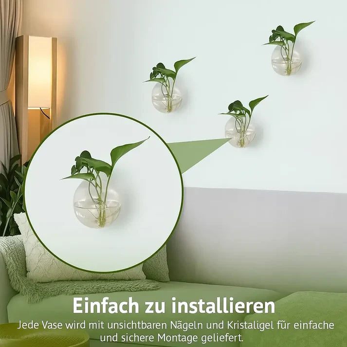 Bohrfreier Wandpflanzenhalter – Vertikaler Garten & Dekorative Fischschale für Innen- und Außenbereich