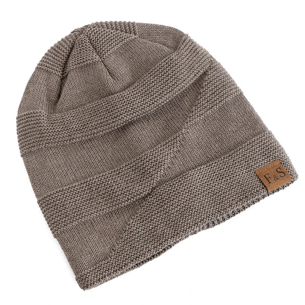 Beanie Winter Hat Knit Acrylic Lined Slouch Style