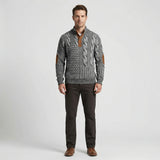 Calvin - Warm Men's Sweater with Cable-Knit Pattern