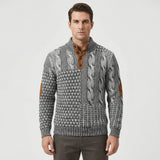Calvin - Warm Men's Sweater with Cable-Knit Pattern