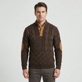 Calvin - Warm Men's Sweater with Cable-Knit Pattern