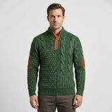 Calvin - Warm Men's Sweater with Cable-Knit Pattern