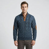 Calvin - Warm Men's Sweater with Cable-Knit Pattern