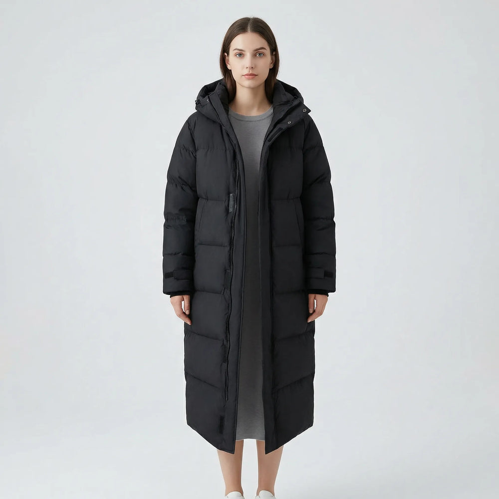 Water-Repellent Longline Quilted Jacket for Women - Cristina