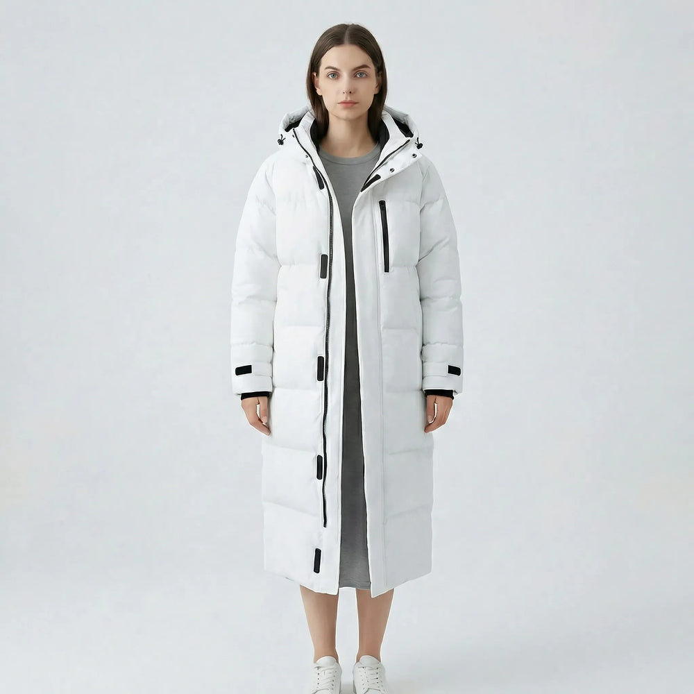 Water-Repellent Longline Quilted Jacket for Women - Cristina