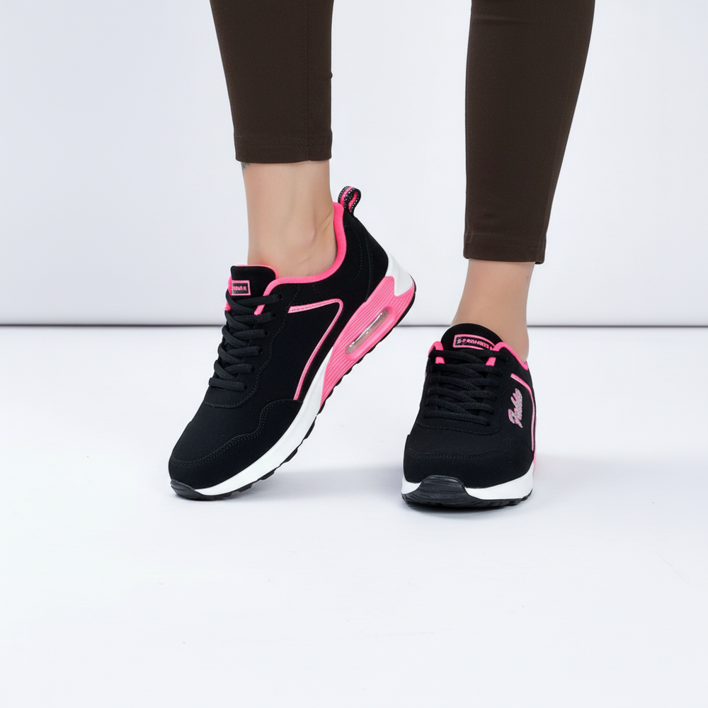 Waterproof Lightweight Women's Shoes - Maggie - Black-Pink