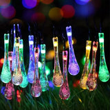 Solar LED Dewdrop String Lights – IP65 Waterproof, 5–12m, 20–100 LEDs, Warm White & RGB