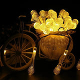 Solar LED Dewdrop String Lights – IP65 Waterproof, 5–12m, 20–100 LEDs, Warm White & RGB