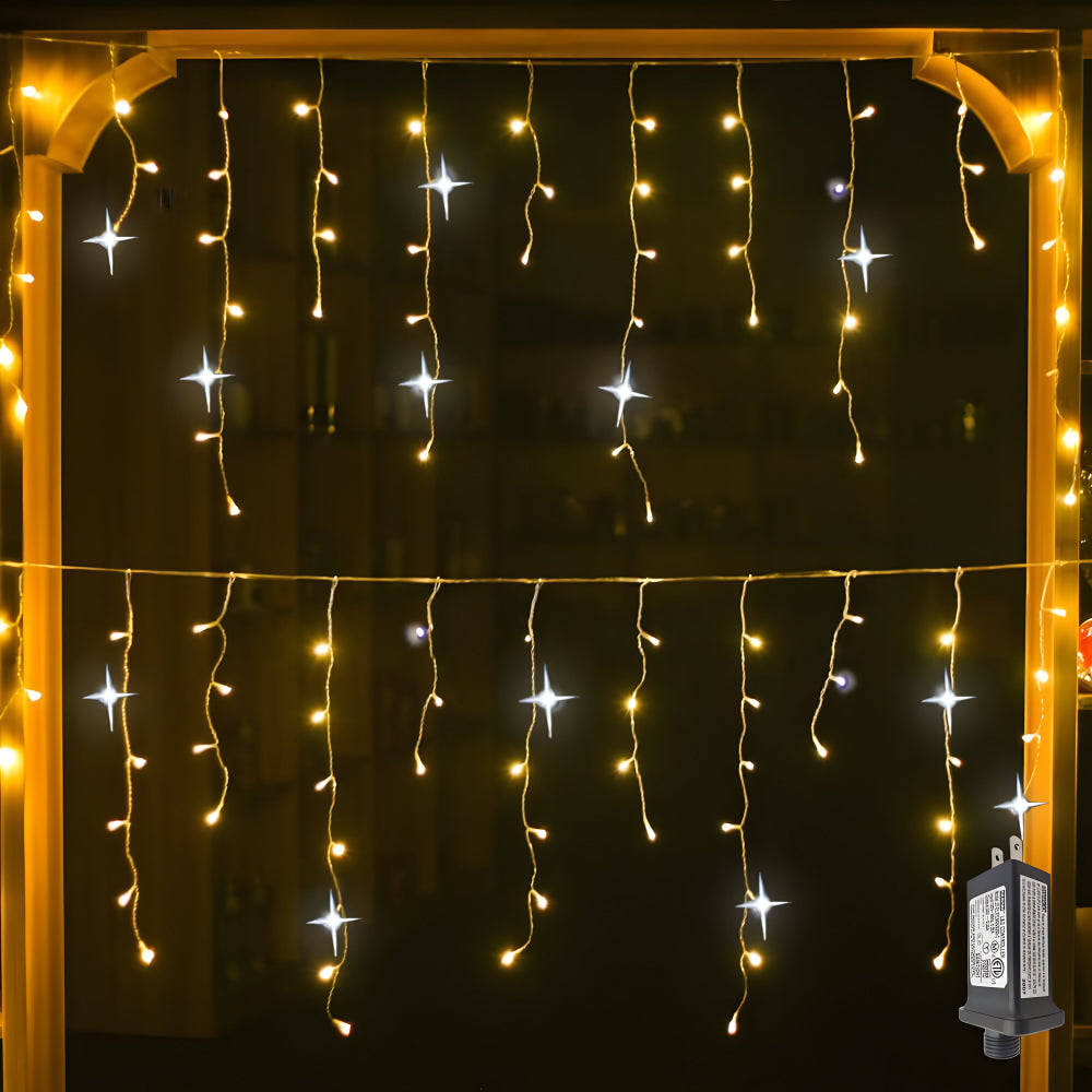Christmas Outdoor Lights LED Curtain Hanging Display