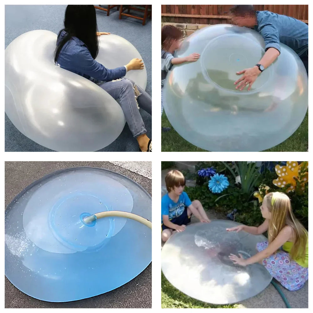 Bubble-Ball für drinnen & draußen – Wasserbefüllbar, bis 122 kg belastbar – Perfekt für Spaß und Fitness!