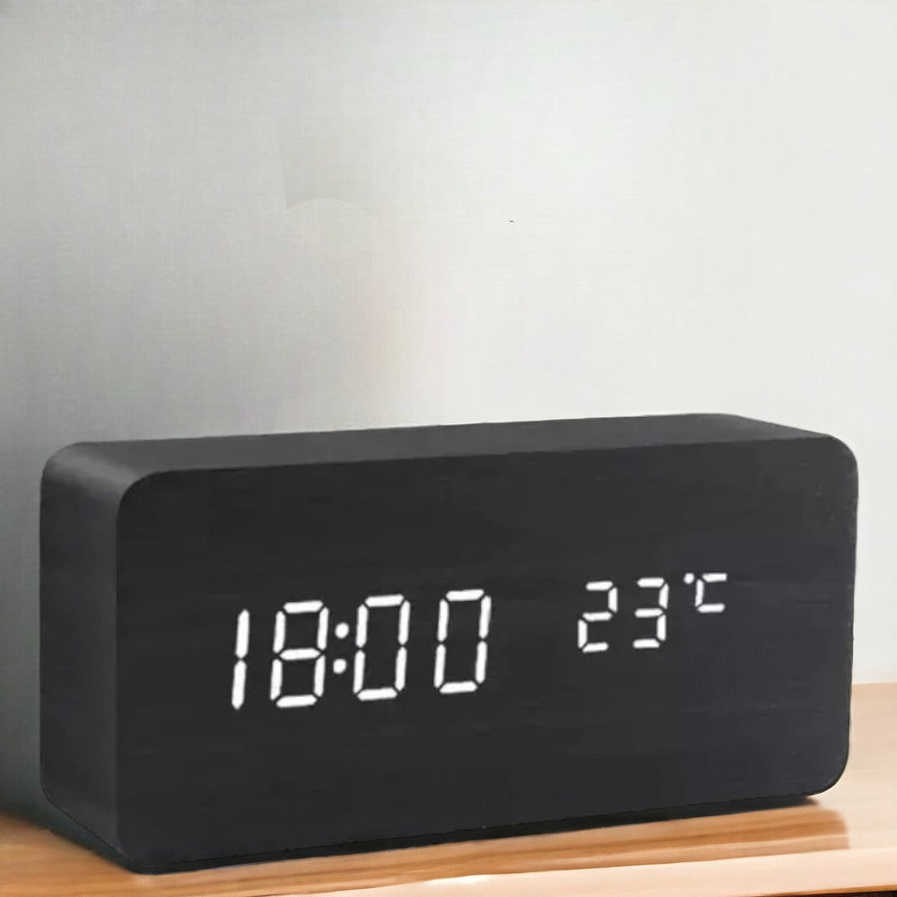 Enhanced Product Title: "Holz LED Wecker mit Temperaturanzeige – Modernes Design, Energiesparend, Ideal für Schlafzimmer und Büro" 

This title includes relevant keywords while also providing additional information that may attract potential buyers.