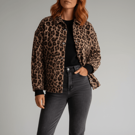 Loose-Fit Printed Transitional Jacket - Fenja