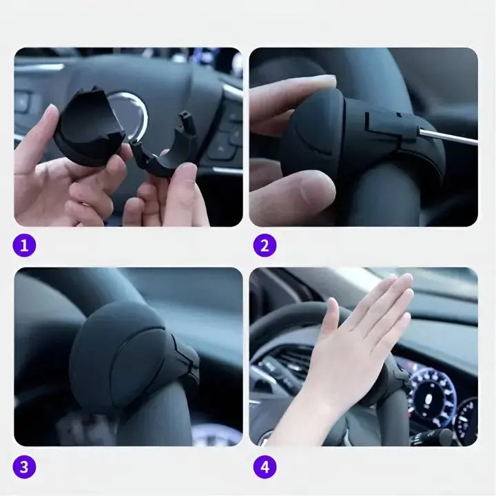 Car Steering Wheel Spinner Knob – Universal Fit, Easy Turning & Quick-Mount