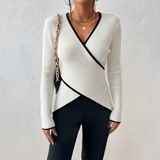 Wrap Sweater with V-Neck - Karin
