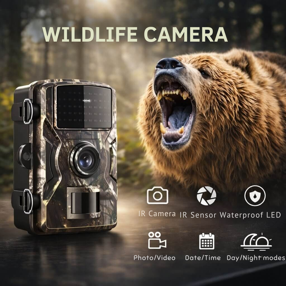 Trail Wildlife Camera – Infrared Night Vision, Motion Detection & Weatherproof
