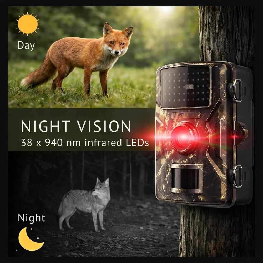 Trail Wildlife Camera – Infrared Night Vision, Motion Detection & Weatherproof