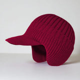 Winter Hat Knit Beanie Visor Ear Flaps Cold Weather