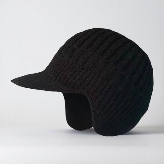 Winter Knit Beanie – Visor, Ear Flaps & Cold Weather Design