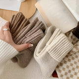 Winter Socks Knit Solid Color Fall Season Casual Set