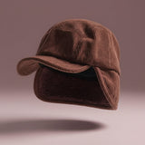 Winter Ear Flap Cap Ribbed Knit Polar Fleece Unisex