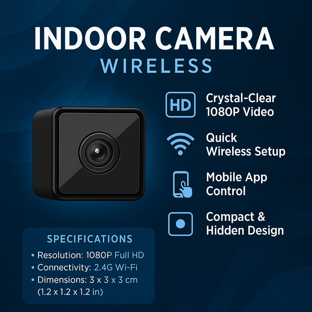 Security Camera Indoor Mini Wireless Monitor Cube