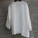Lino Linen Blouse - White back