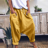 Luca Bohemian Harem Pants - Yellow