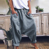 Luca Bohemian Harem Pants - Gray