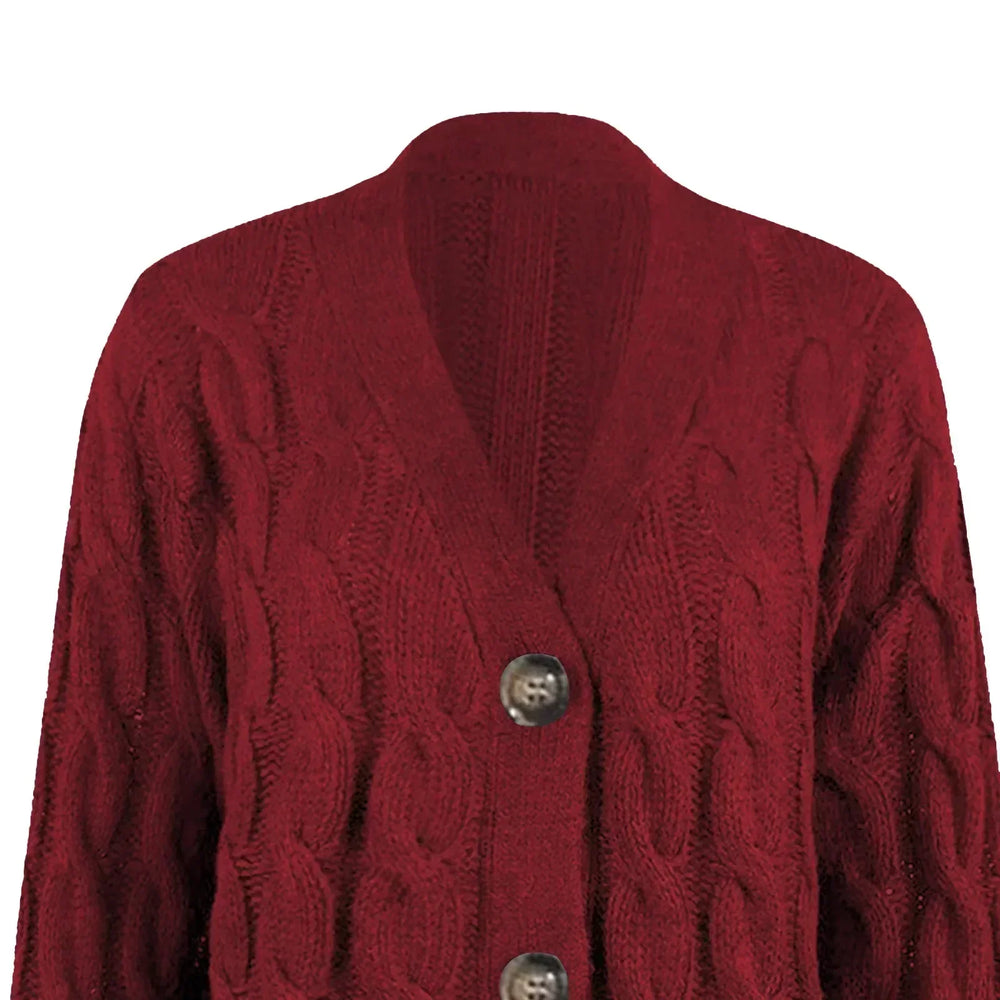 Knitted Women's Cardigan with Buttons - Noor
