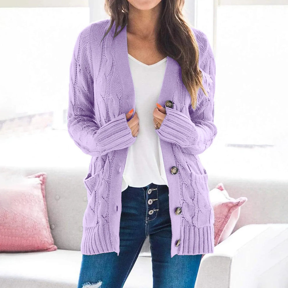 Knitted Women's Cardigan with Buttons - Noor