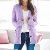 Knitted Women's Cardigan with Buttons - Noor