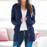 Knitted Women's Cardigan with Buttons - Noor