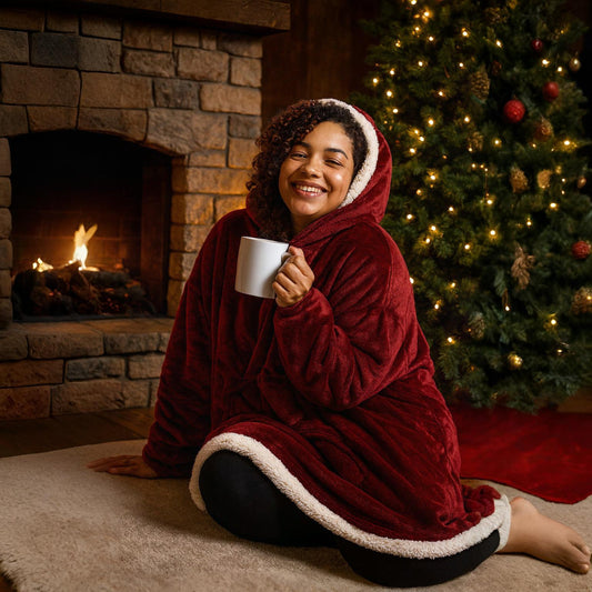 Women's Blanket Hoodie – Wearable Oversized Fit, Hooded Design & Loungewear