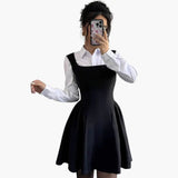 Women's A-Line Dress – Square Neckline, Flowing Skirt & Sleeveless Design
