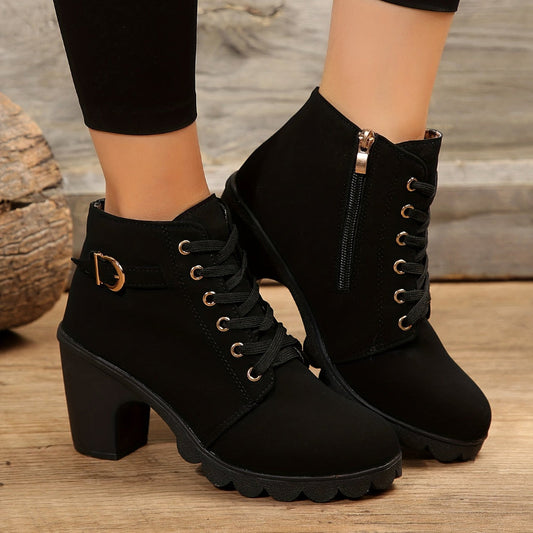 Women's Ankle Boots – Block Heel, Lace-Up & Casual Booties for Everyday Wear