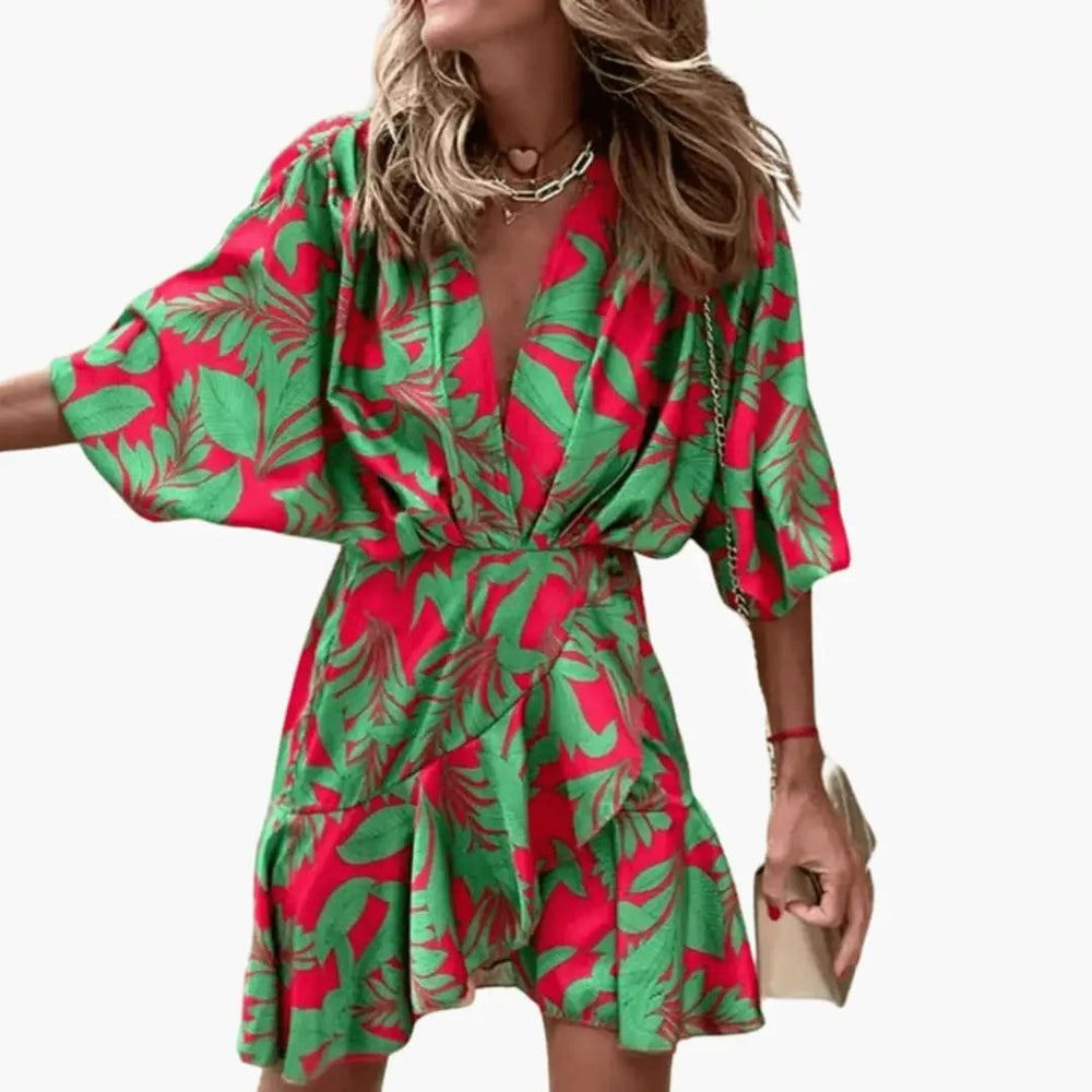 Women's Batwing Sleeve Dress – Loose Fit